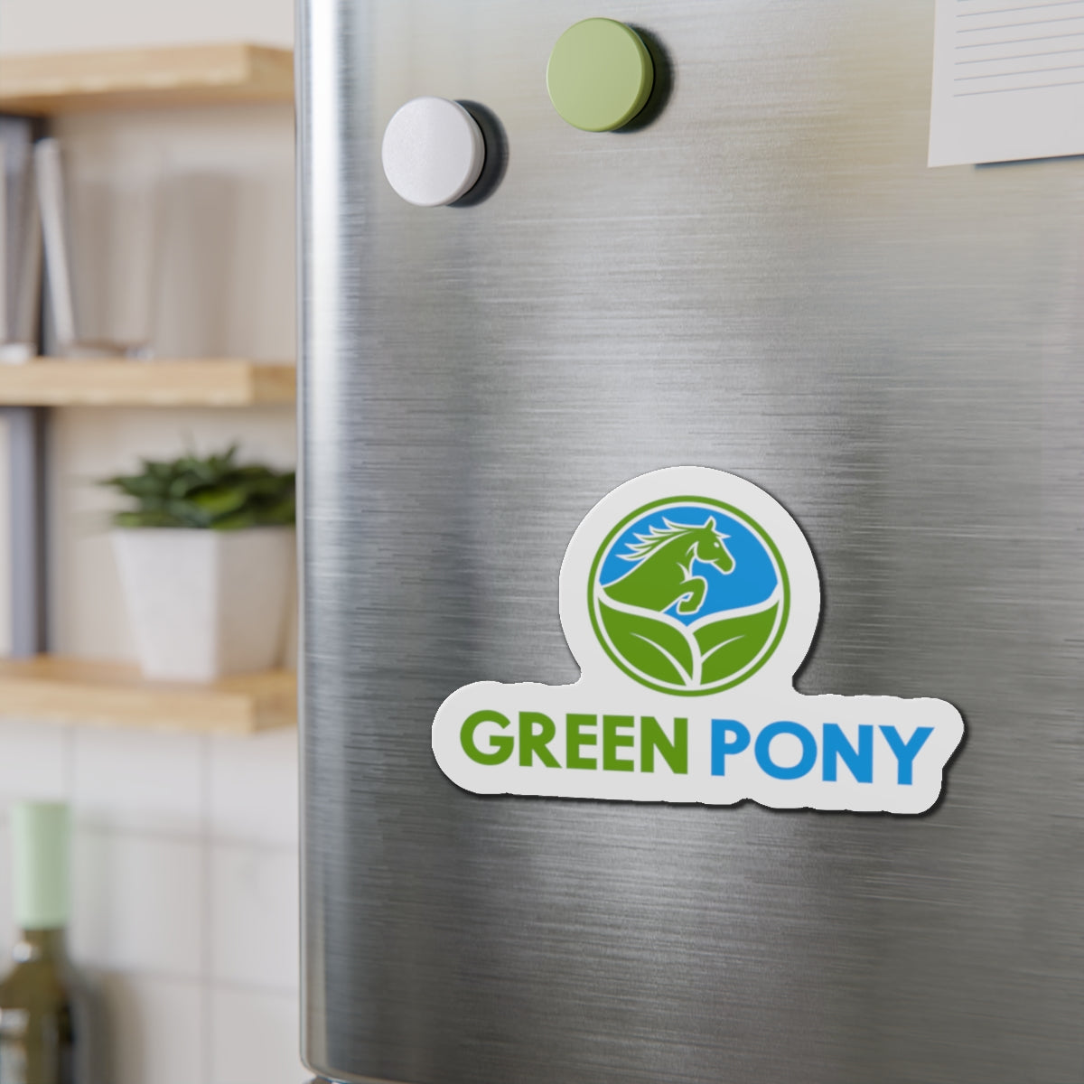 Green Pony Die-Cut Magnet