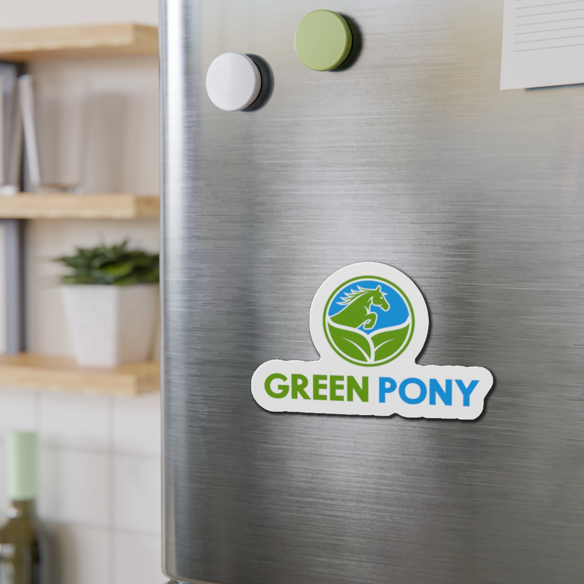 Green Pony Die-Cut Magnet