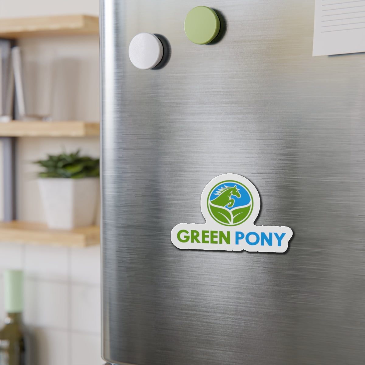 Green Pony Die-Cut Magnet